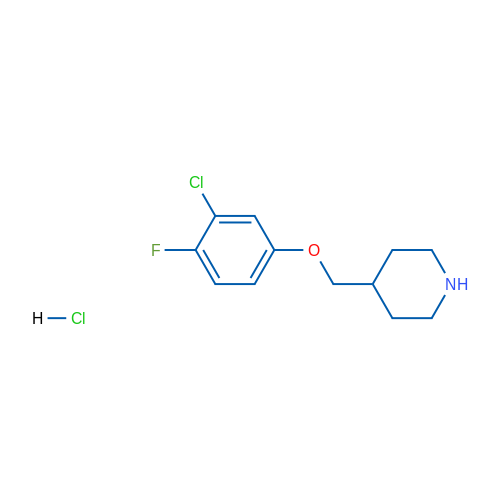 4-((3-Chloro-4-fluorophenoxy)methyl)piperidine hydrochloride 5g