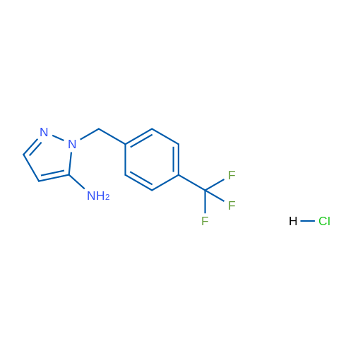 1-{[4-(trifluoromethyl)phenyl]methyl}-1H-pyrazol-5-amine hydrochloride 1g