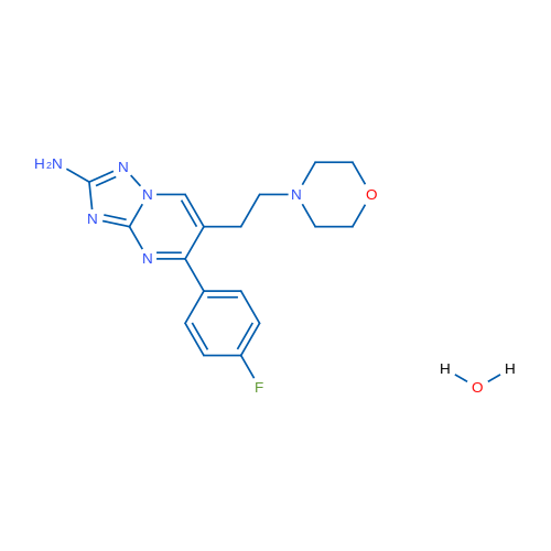 5-(4-Fluorophenyl)-6-[2-(morpholin-4-yl)ethyl]-[1,2,4]triazolo[1,5-a]pyrimidin-2-amine hydrate 1g