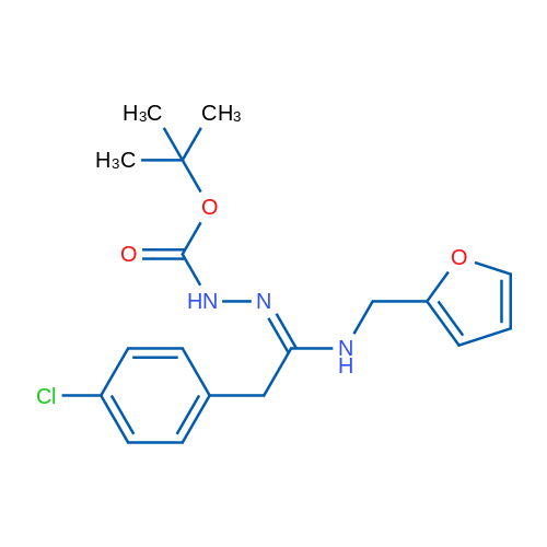 [(1E)-1-({[(tert-butoxy)carbonyl]amino}imino)-2-(4-chlorophenyl)ethyl][(furan-2-yl)methyl]amine 1g