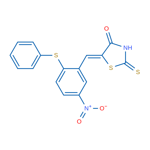 (5Z)-5-{[5-nitro-2-(phenylsulfanyl)phenyl]methylidene}-2-sulfanylidene-1,3-thiazolidin-4-one 1g