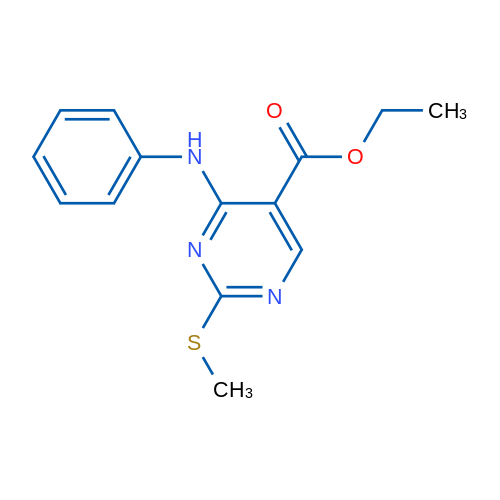 Ethyl 2-(methylthio)-4-(phenylamino)pyrimidine-5-carboxylate 1g