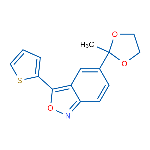 5-(2-Methyl-1,3-dioxolan-2-yl)-3-(thiophen-2-yl)-2,1-benzoxazole 1g