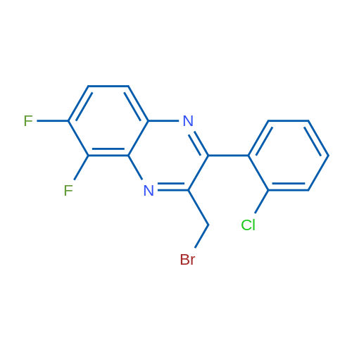 3-(Bromomethyl)-2-(2-chlorophenyl)-5,6-difluoroquinoxaline 1g