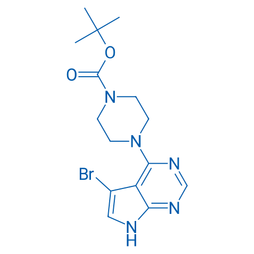 4-(4-Boc-1-piperazinyl)-5-bromo-7H-pyrrolo[2,3-d]pyrimidine 250mg