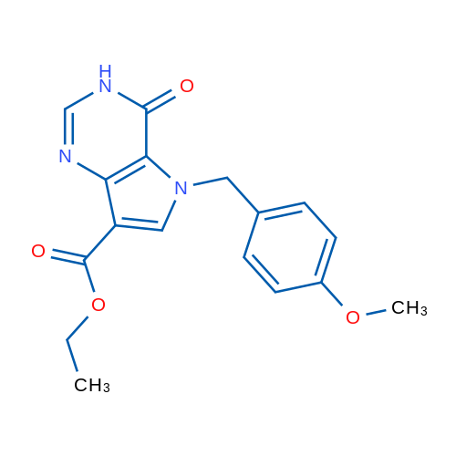 Ethyl 5-(4-methoxybenzyl)-4-oxo-4,5-dihydro-3H-pyrrolo[3,2-d]pyrimidine-7-carboxylate 1g