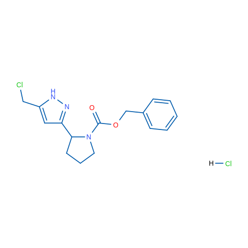 Benzyl 2-[5-(chloromethyl)-1H-pyrazol-3-yl]pyrrolidine-1-carboxylate hydrochloride 1g