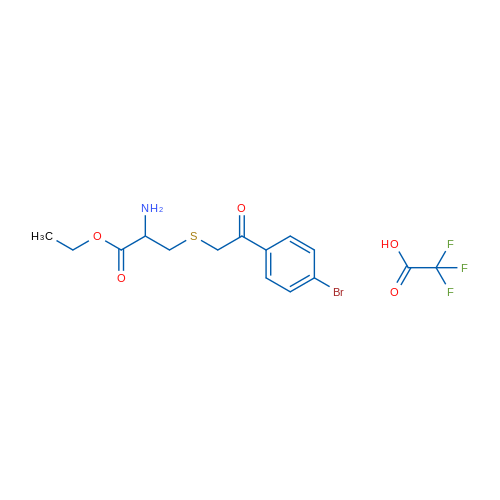 Ethyl 2-amino-3-{[2-(4-bromophenyl)-2-oxoethyl]sulfanyl}propanoate; trifluoroacetic acid 1g