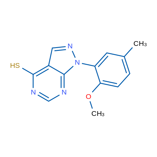 1-(2-Methoxy-5-methylphenyl)-1H-pyrazolo[3,4-d]pyrimidine-4-thiol 1g
