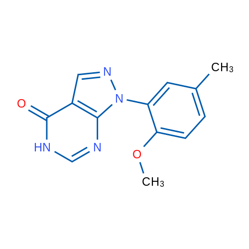 1-(2-Methoxy-5-methylphenyl)-1H-pyrazolo[3,4-d]pyrimidin-4(5H)-one 1g