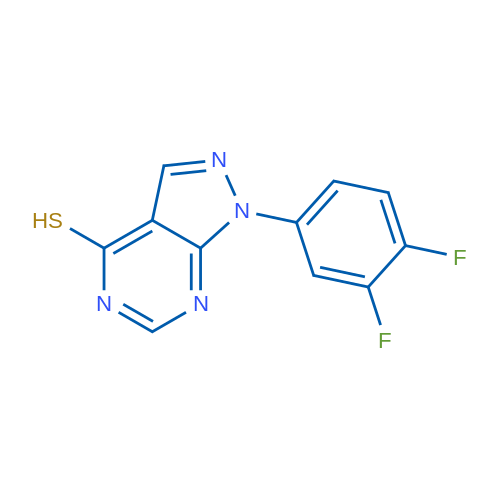 1-(3,4-Difluorophenyl)-1H-pyrazolo[3,4-d]pyrimidine-4-thiol 1g