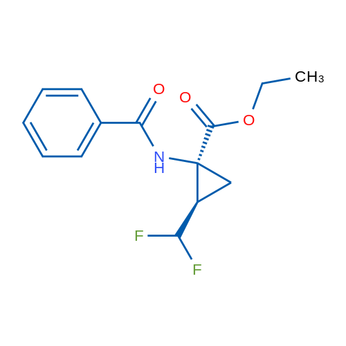 Ethyl (1S,2R)-1-benzamido-2-(difluoromethyl)cyclopropanecarboxylate 1g