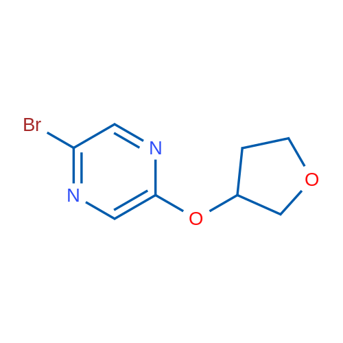 2-Bromo-5-((tetrahydrofuran-3-yl)oxy)pyrazine 250mg