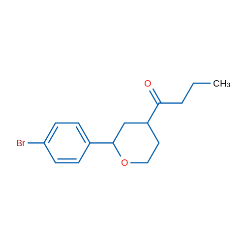1-(2-(4-Bromophenyl)tetrahydro-2H-pyran-4-yl)butan-1-one 1g