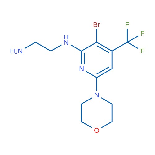 N1-[3-Bromo-6-(morpholin-4-yl)-4-(trifluoromethyl)pyridin-2-yl]ethane-1,2-diamine 1g