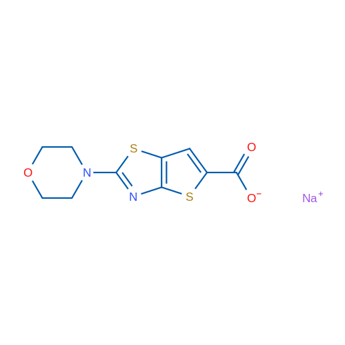 Sodium 2-morpholinothieno[2,3-d]thiazole-5-carboxylate 1g