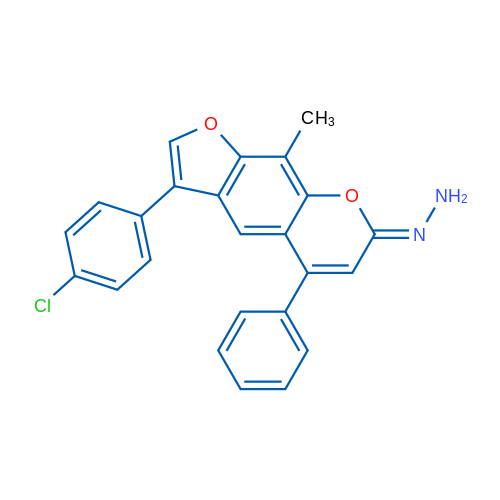 3-(4-CHlorophenyl)-9-methyl-5-phenyl-7h-furo[3,2-g]chromen-7-one hydrazone 1g