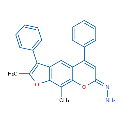2,9-DImethyl-3,5-diphenyl-7h-furo[3,2-g]chromen-7-one hydrazone 1g