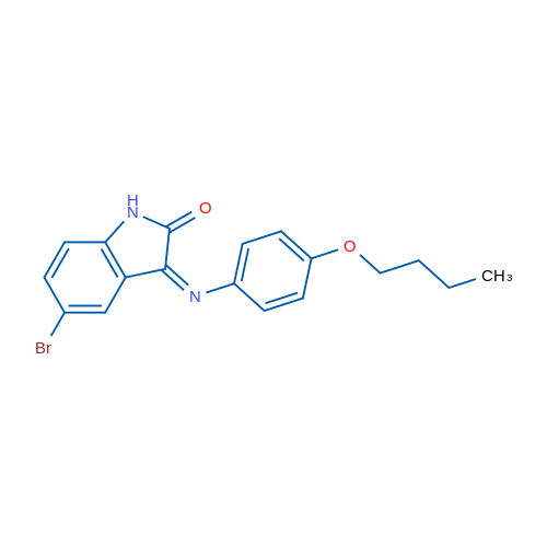 (3Z)-5-Bromo-3-[(4-butoxyphenyl)imino]-2,3-dihydro-1H-indol-2-one 1g