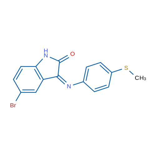 (3Z)-5-Bromo-3-{[4-(methylsulfanyl)phenyl]imino}-2,3-dihydro-1H-indol-2-one 1g