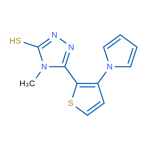 4-Methyl-5-[3-(1H-pyrrol-1-yl)thiophen-2-yl]-4H-1,2,4-triazole-3-thiol 1g