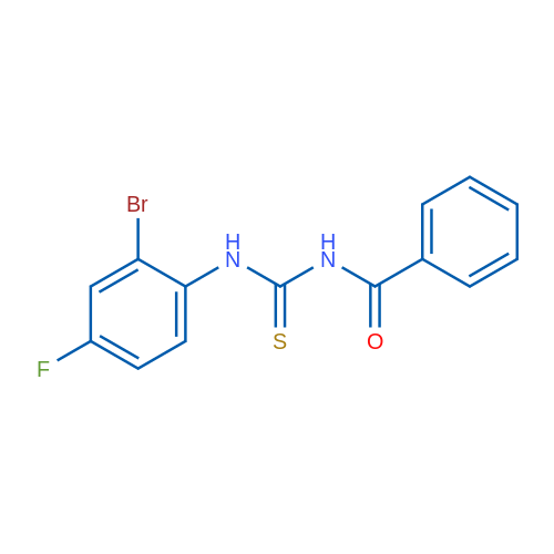 1-Benzoyl-3-(2-bromo-4-fluorophenyl)thiourea 1g