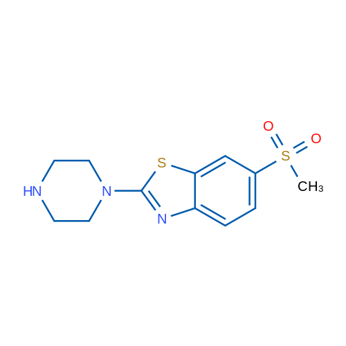 6-(methylsulfonyl)-2-piperazin-1-yl-1,3-benzothiazole 5g