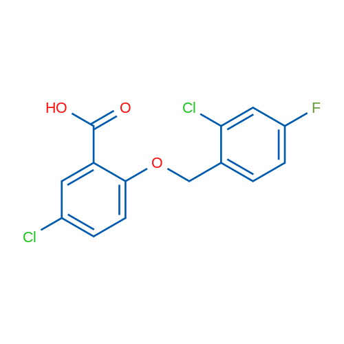5-Chloro-2-((2-chloro-4-fluorobenzyl)oxy)benzoic acid 1g