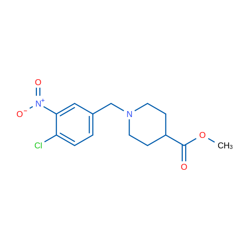 Methyl 1-(4-chloro-3-nitrobenzyl)piperidine-4-carboxylate 1g