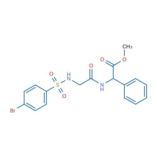 Methyl 2-[2-(4-bromobenzenesulfonamido)acetamido]-2-phenylacetate 1g