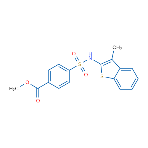 Methyl 4-[(3-methyl-1-benzothiophen-2-yl)sulfamoyl]benzoate 10mg