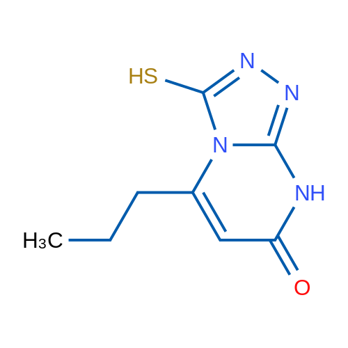 3-mercapto-5-propyl[1,2,4]triazolo[4,3-{a}]pyrimidin-7(8{H})-one 250mg