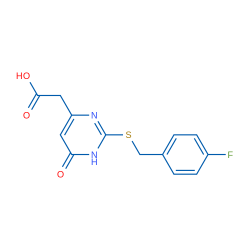 (2-[(4-Fluorobenzyl)thio]-6-oxo-1,6-dihydropyrimidin-4-yl)acetic acid 5g