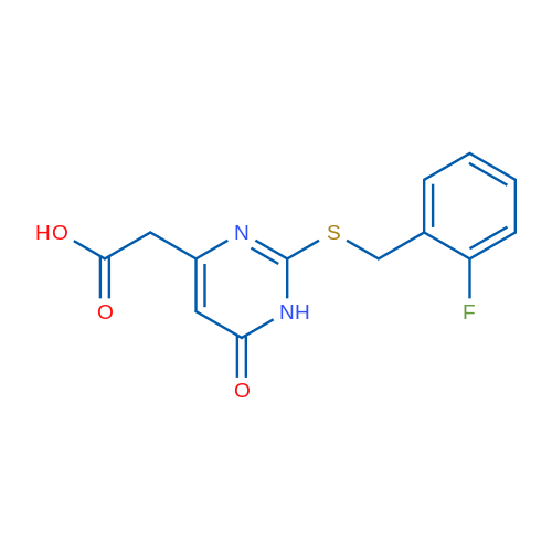(2-[(2-Fluorobenzyl)thio]-6-oxo-1,6-dihydropyrimidin-4-yl)acetic acid 1g