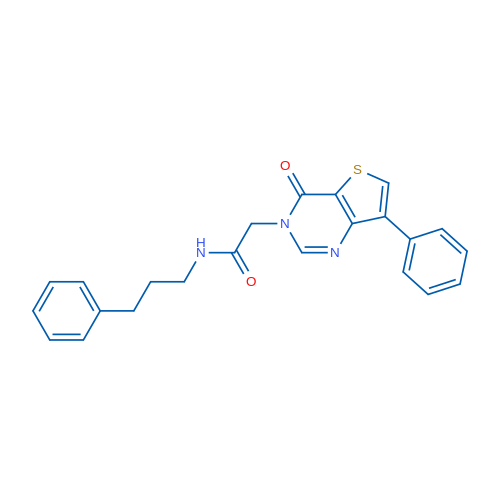 2-{4-oxo-7-phenyl-3H,4H-thieno[3,2-d]pyrimidin-3-yl}-N-(3-phenylpropyl)acetamide 1g