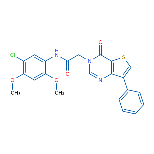 N-(5-Chloro-2,4-dimethoxyphenyl)-2-{4-oxo-7-phenyl-3H,4H-thieno[3,2-d]pyrimidin-3-yl}acetamide 1g
