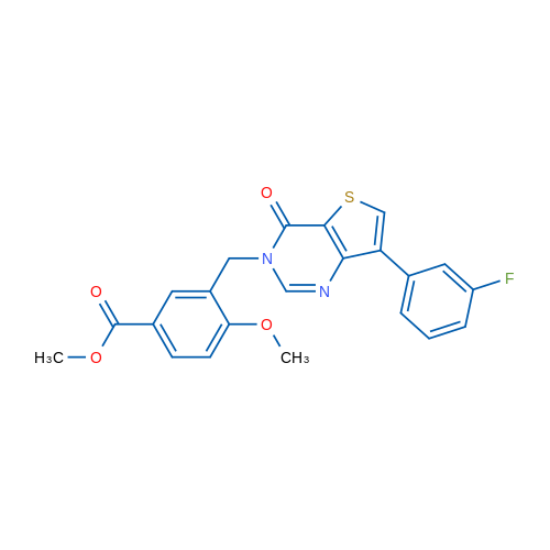 Methyl 3-{[7-(3-fluorophenyl)-4-oxo-3H,4H-thieno[3,2-d]pyrimidin-3-yl]methyl}-4-methoxybenzoate 1g