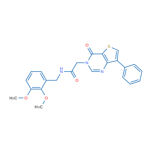 N-[(2,3-Dimethoxyphenyl)methyl]-2-{4-oxo-7-phenyl-3H,4H-thieno[3,2-d]pyrimidin-3-yl}acetamide 1g