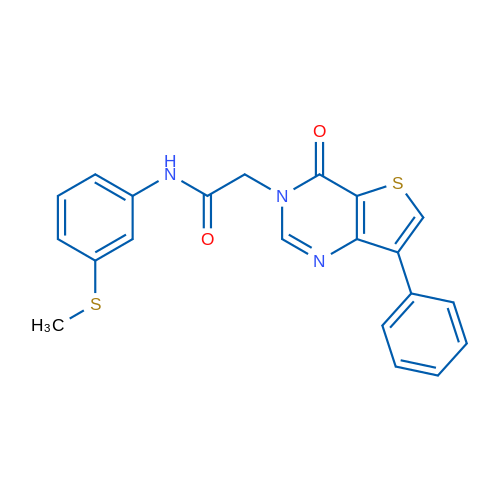N-[3-(Methylsulfanyl)phenyl]-2-{4-oxo-7-phenyl-3H,4H-thieno[3,2-d]pyrimidin-3-yl}acetamide 1g