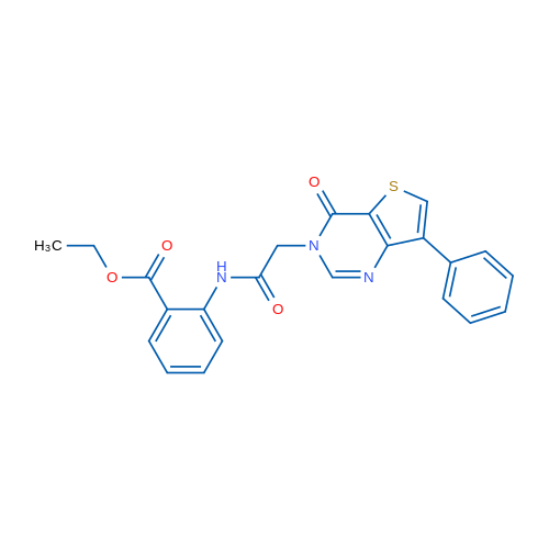 Ethyl 2-(2-{4-oxo-7-phenyl-3H,4H-thieno[3,2-d]pyrimidin-3-yl}acetamido)benzoate 1g