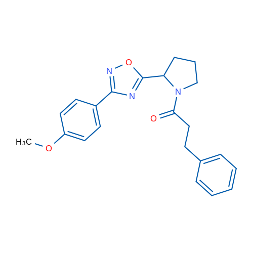 1-{2-[3-(4-methoxyphenyl)-1,2,4-oxadiazol-5-yl]pyrrolidin-1-yl}-3-phenylpropan-1-one 1g