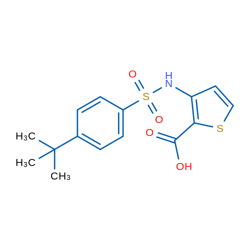 3-(4-tert-Butylbenzenesulfonamido)thiophene-2-carboxylic acid 1g