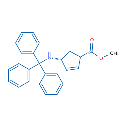 (1S,4R)-methyl 4-(tritylamino)cyclopent-2-enecarboxylate 250mg