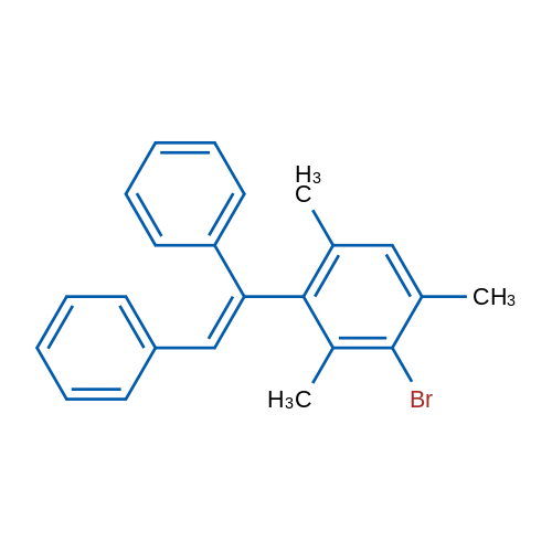 (E)-(1-(3-bromo-2,4,6-trimethylphenyl)ethene-1,2-diyl)dibenzene 1g