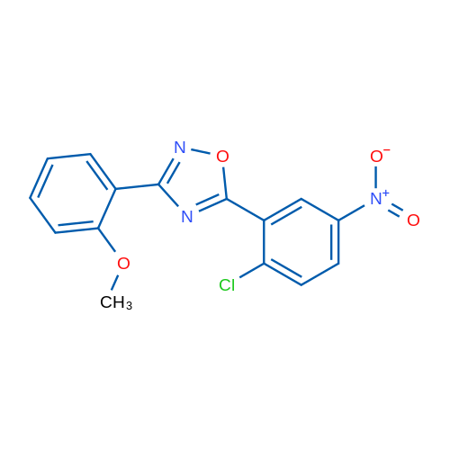 5-(2-Chloro-5-nitrophenyl)-3-(2-methoxyphenyl)-1,2,4-oxadiazole 1g
