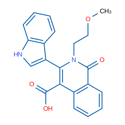 3-(1H-Indol-3-yl)-2-(2-methoxyethyl)-1-oxo-1,2-dihydroisoquinoline-4-carboxylic acid 1g