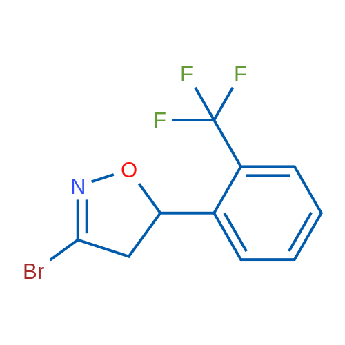 3-Bromo-5-(2-(trifluoromethyl)phenyl)-4,5-dihydroisoxazole 5g