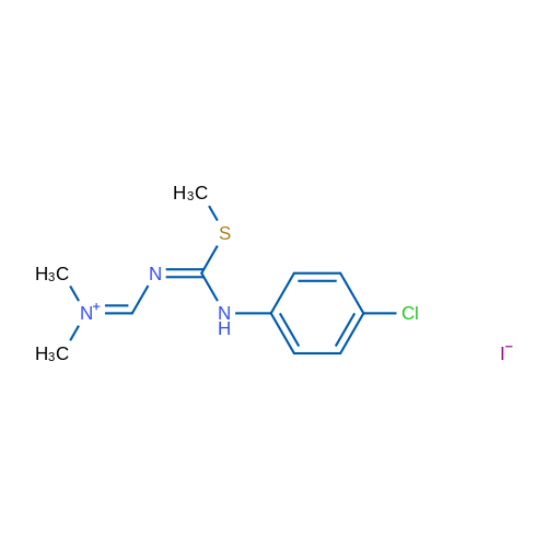 {[(E)-{[(4-chlorophenyl)amino](methylsulfanyl)methylidene}amino]methylidene}dimethylazanium iodide 1g