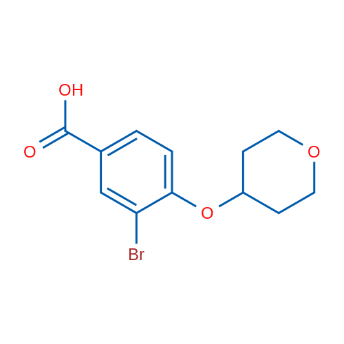 3-Bromo-4-((tetrahydro-2H-pyran-4-yl)oxy)benzoic acid 1g