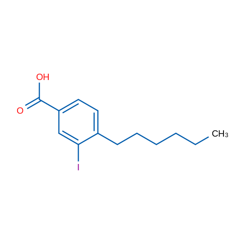 4-Hexyl-3-iodobenzoic acid 1g